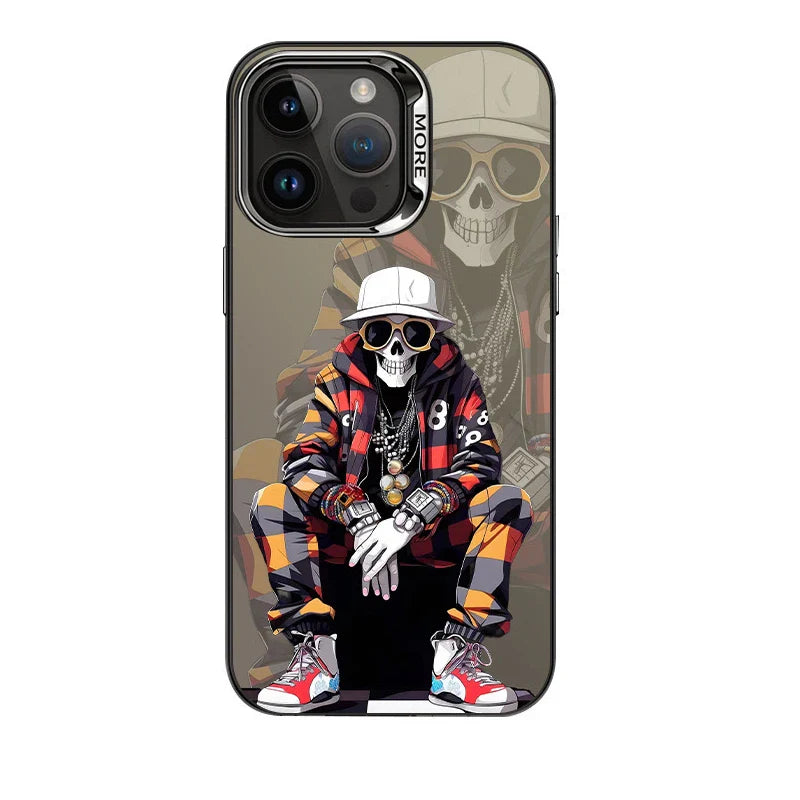 Case Cool Cartoon Fashion Skull Graffiti Color Laser Printing