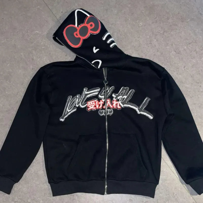 Kawaii Harajuku Print Hoodie Streetwear for Men