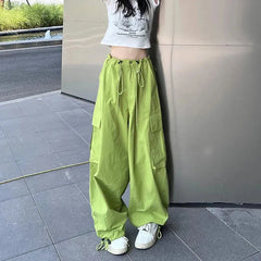 Y2K Cargo Pants Women Oversized Wide Leg Streetwear High Waist Harajuku Hip Hop Casual