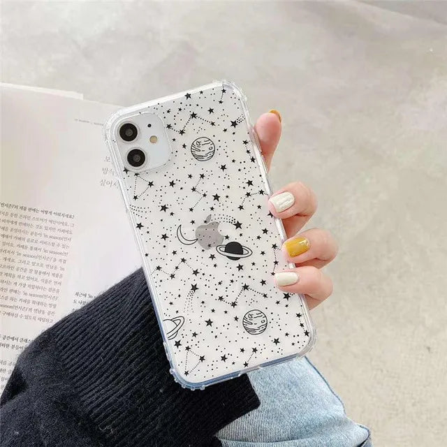 Starry Sky Constellation Pattern Case For iPhone Clear Soft TPU Back Cover