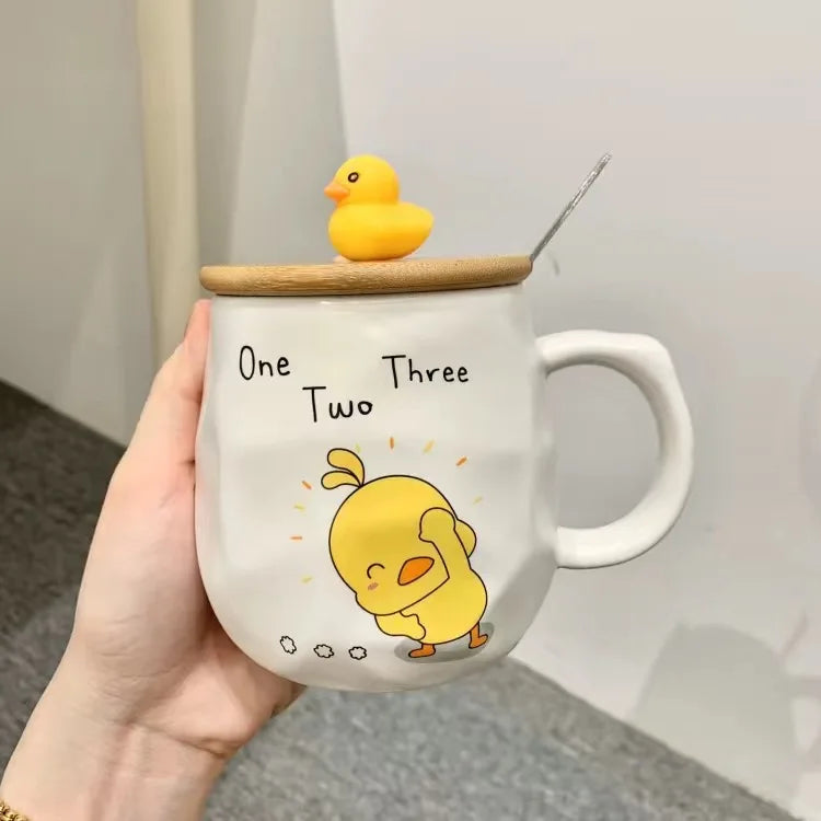 Cute Yellow Duck Hand Cup, Large Capacity