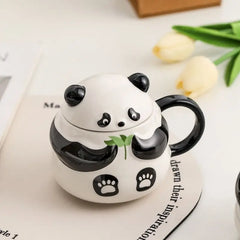 Ceramic Mug Christmas Gift Original Panda Cup With Lid Coffee Tea Cups of Coffee