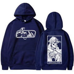 Hoodie Men's Vintage Skeleton Graphic Hooded Sweatshirts Oversized Hoodies Streetwear