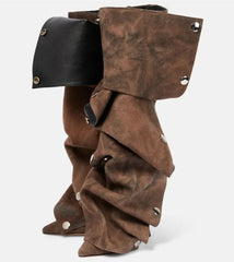 Generational Kiss Pointed Toe Knee High Boots