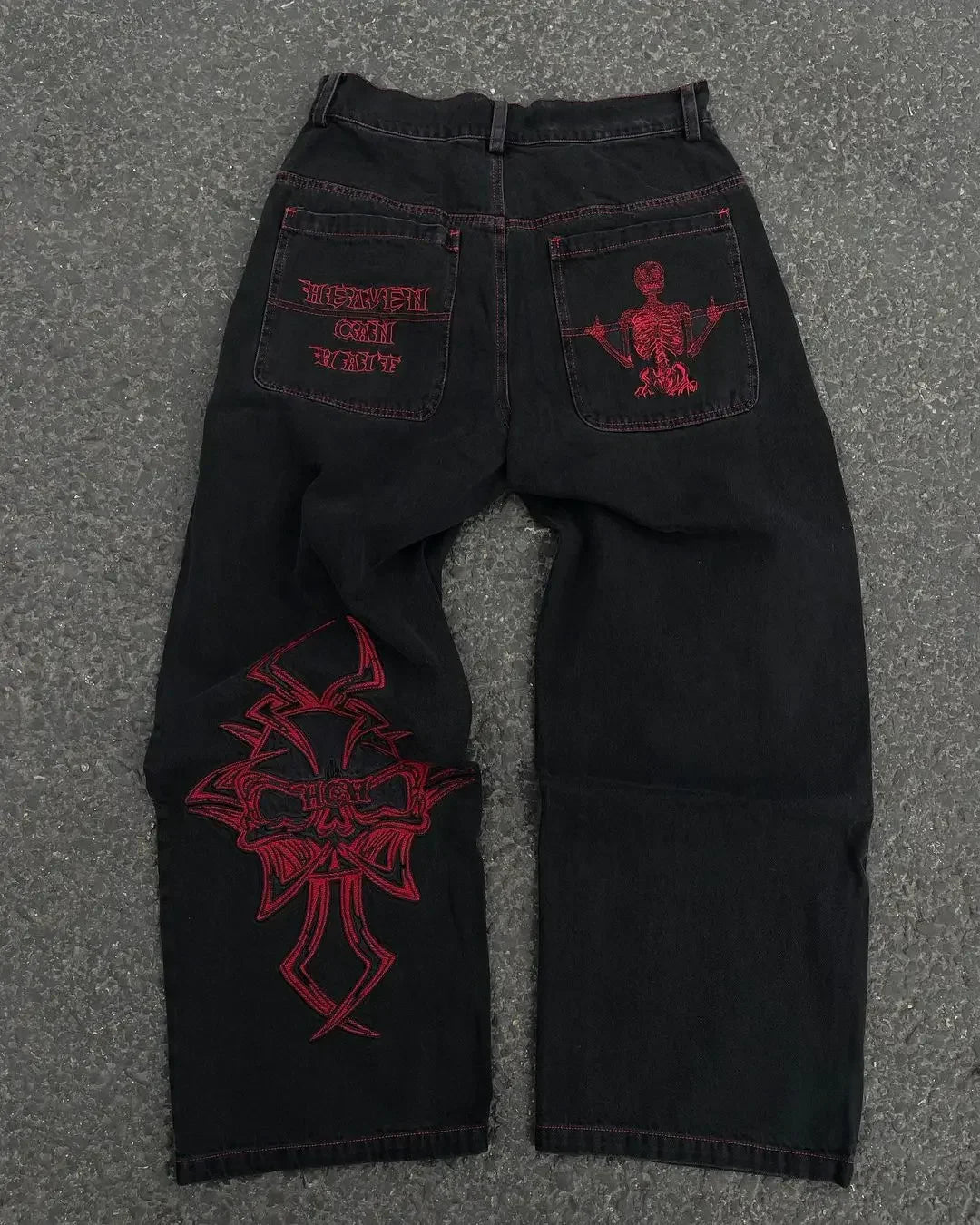 Y2k Men High Waist American Street Wide Leg Hip Hop Fashion