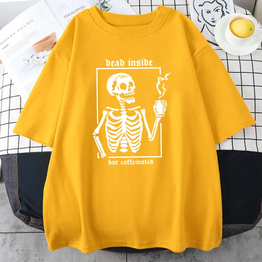 Coffee Time Print T-shirt Street Men