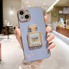 Bling Perfume  Holder Phone Case For iphone  Bracket Plating Cover