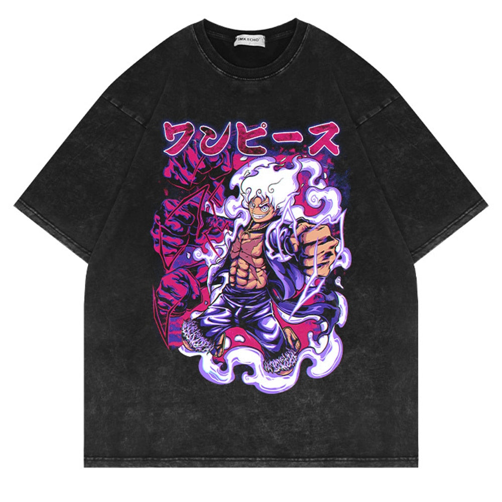 Men T-Shirts Anime Print Streetwear