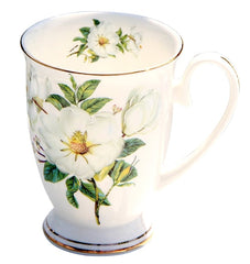 Coffee mugs porcelain floral painting vintage countryside