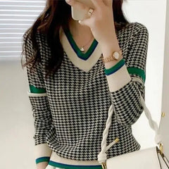 Autumn Winter Sweater Pullovers Knitting Top Women