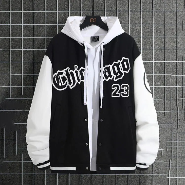 Stay Warm in Style High Street Youth Men's Baseball Coat for Spring/Autumn