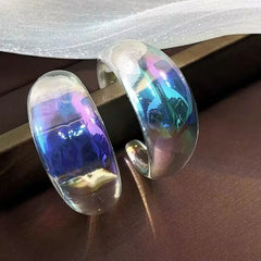 Clear Bubble Hoop Earrings