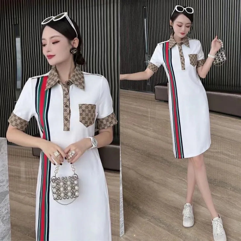 Korean Fashion Knitted Tunic Dress Autumn Winter Style