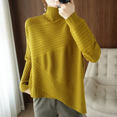Sweater Turtleneck Cashmere Sweater Women Knitted Pullover Fashion Keep Warm  Loose Tops