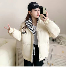2023 New Winter Down Cotton Jacket Women Zipper Loose Padded Coat Thickening Warm Puffer