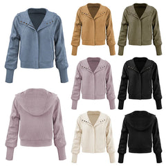 Cozy & Casual Jacketed Patchwork Hoodie for Women