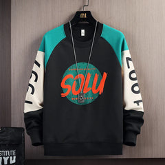 2023 Oversized Crewneck Sweatshirt Men Korean Streetwear