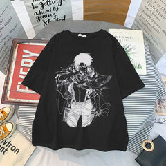 Summer Harajuku Women T-shirts Japanese Anime Attack On Titan Levi Ackerman