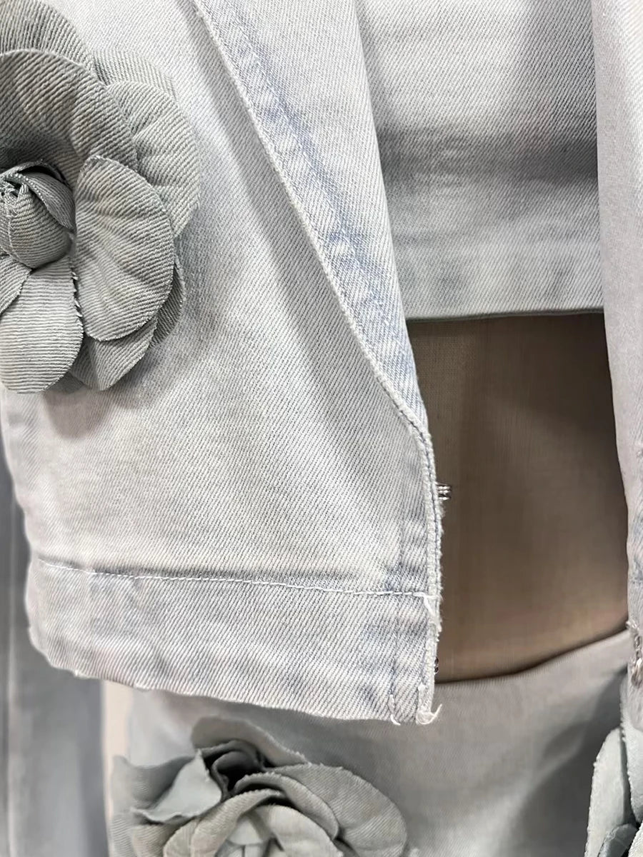 Sofia Denim Mini Skirt Set