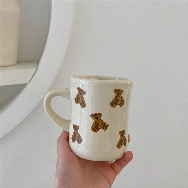 Cartoon Bear Ceramic Coffee Mug Cute Ceramic Mug