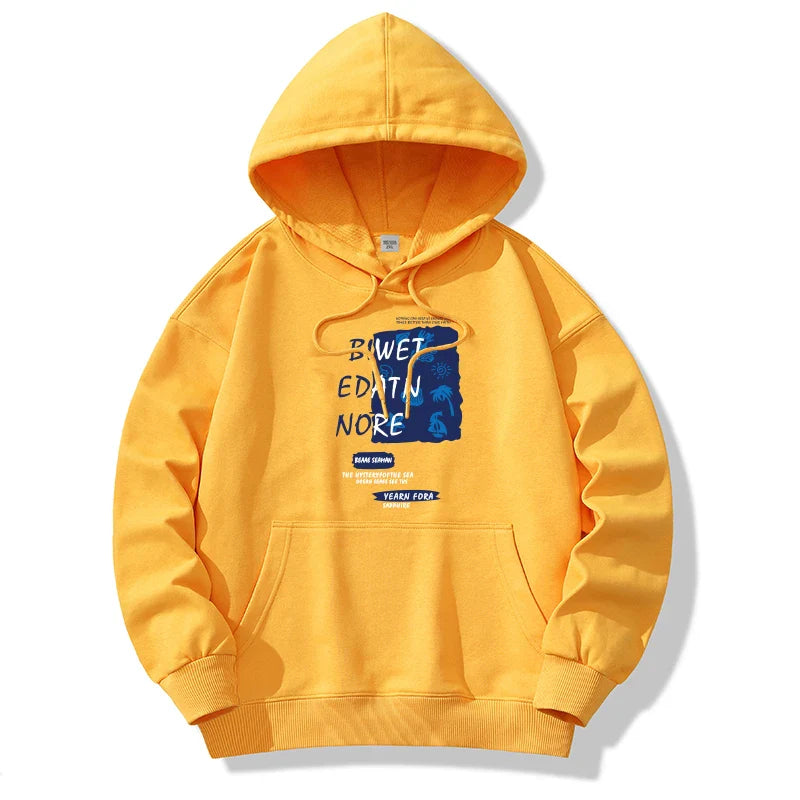 Sweatshirts Men Graphic Hoodies Casual Pullovers Harajuku Top New 2024 Oversized Autumn