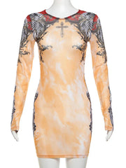 Rock Girl Era Long Sleeve Dress