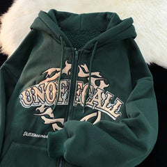 Hoodie Women Clothes Full Gothic Web Sweatshirt Grunge Oversized