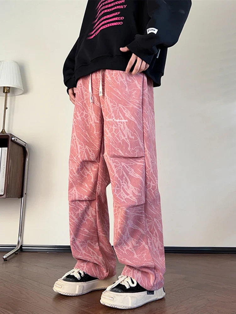 Casual American Corduroy Wide Leg Men Pants