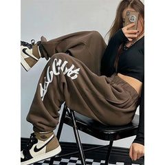 Y2K Streetwear Sweatpants for Women: Stylish Letter Prints