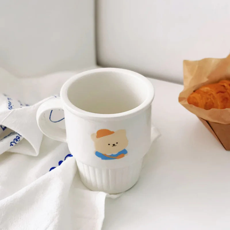 Couple Cartoon Bear Ceramic Mug Cute