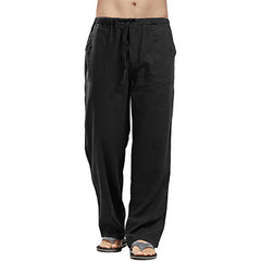 Men Cotton Linen Pants Loose Cool Casual Streetwear