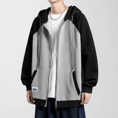 Hoodies Sweatshirt   Zipper Coat  Print Long Sleeve Hooded