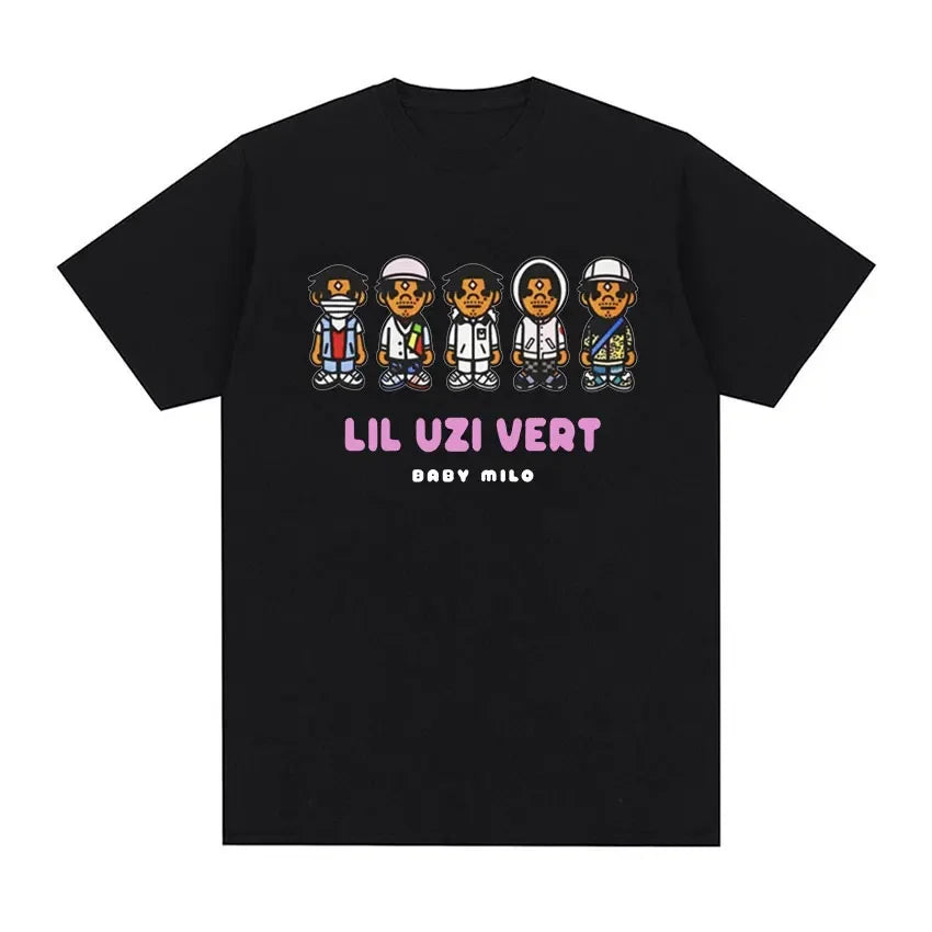 2024 Lil Uzi Vert Graphic Tee Men's Cotton Streetwear