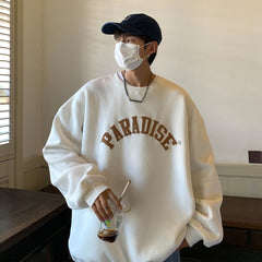 Men's High Street Fashion Privathinker Foam Printing Sweatshirts Couple's Jumper Large Hoodies Male Pullovers