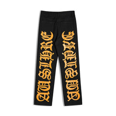Y2K Alphabet Print Men's Street Jeans