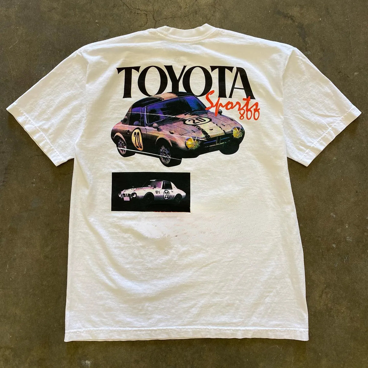 Car Toyota Print T-Shirt Men Kawaii Clothes