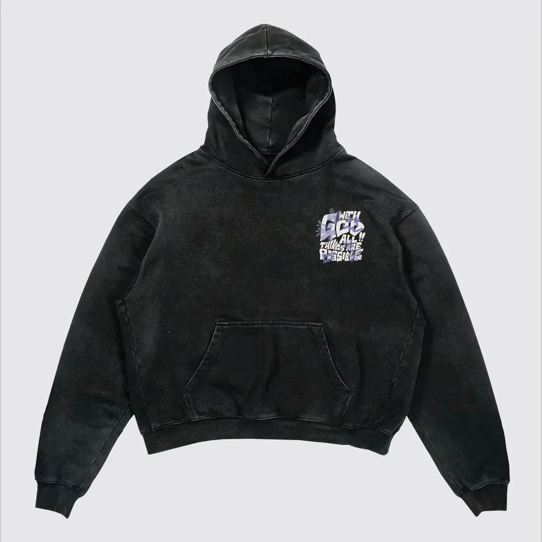 Street Hip Hop Fashion Retro Sweatshirt Loose Versatile Pullover ins Hoodie