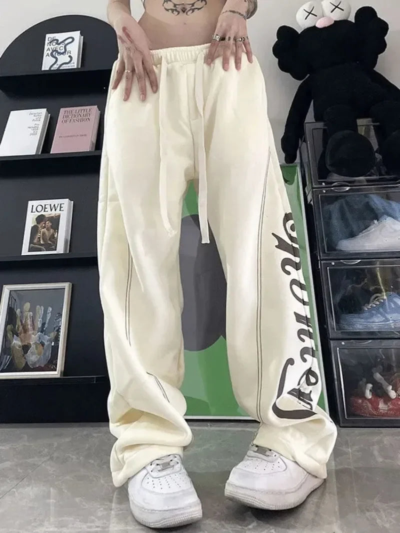 2024 New Women Cargo Pants Korean New Harajuku Wide Leg