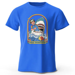 Men Stay Positive Printed Cotton Classic Vintage Funny Tops Tees