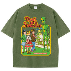 Cartoon Alien Classic Communication Print Tshirt