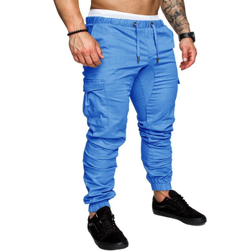 Casual Men Pants Harem Pantalones Fashion Big Pocket Hip Hop
