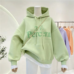 Korean Spring Hoodie Warm Two Piece Style for Women