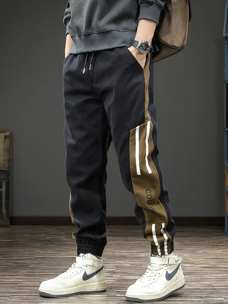 Side Stripe Sport Pants Men Casual