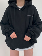 Korean Chic Autumn Vibes Woherb Loose Hoodies with Y2K Aesthetic. Stay Stylish and Cozy in these Casual Streetwear Pullover Tops