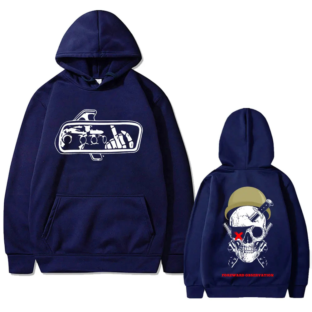 Hoodie Skeleton Graphic Print Hoodies Oversized Sweatshirt Vintage Streetwear