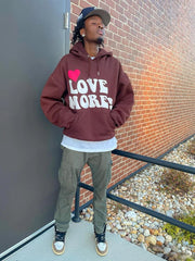 Men Casual Hoodies Print Letter Tops Fashion Streetwear Thick