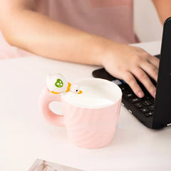 Cartoon Cat Ceramic Cup Creative Hand Painted High Temperature Resistant Mug Dormitory