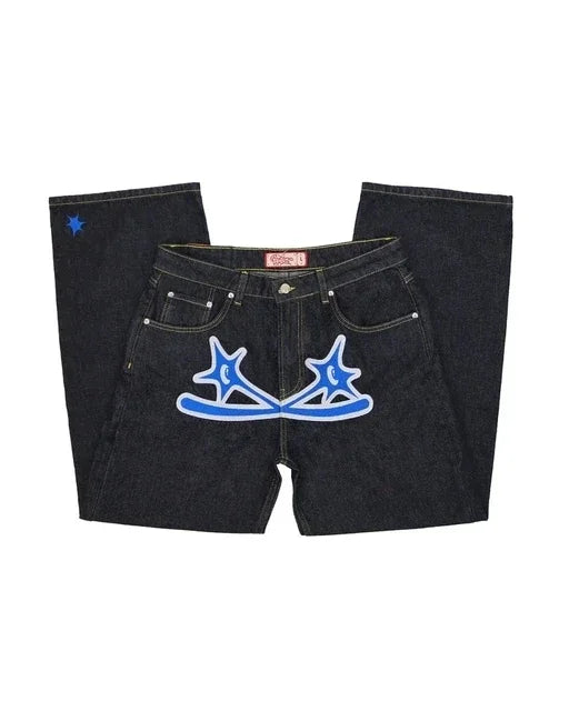 Streetwear Jeans Y2K Harajuku Hip Hop Letter Graphic Baggy Jeans Pants