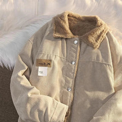 Street Corduroy Autumn and Winter Top y2k
