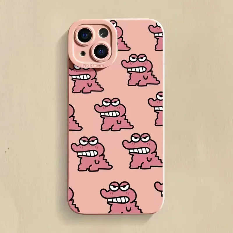 Cute Funny Cartoon baby crocodile Phone Case For iPhone